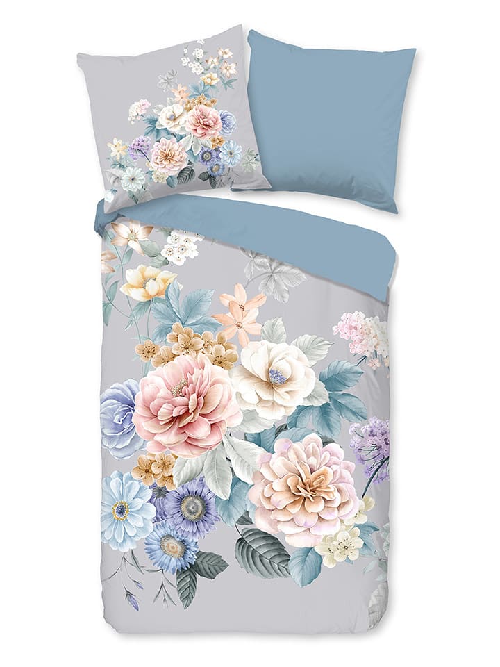 Good Morning Komplet pościeli "Ulm" w kolorze jasnoszaro-niebieskim rozmiar: 155x220 cm