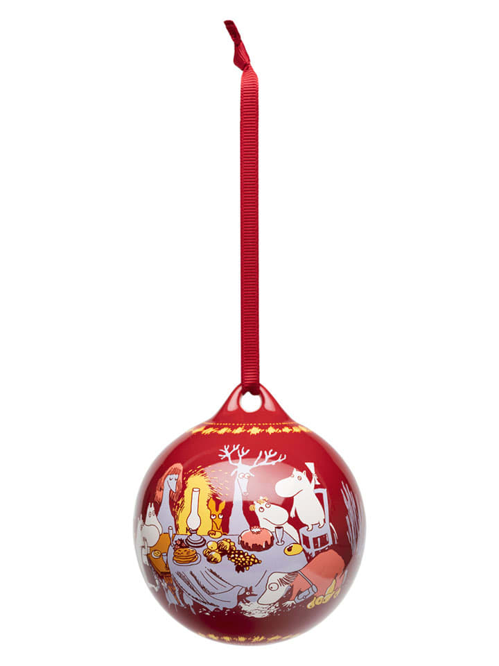 Moomin Bombka ''Annual Bauble'' w kolorze czerwonym - Ø 8 cm rozmiar: onesize