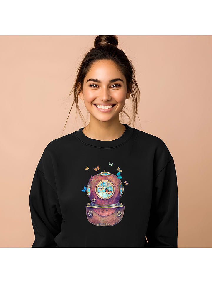 WOOOP Bluza "Inner space square" w kolorze czarnym rozmiar: L