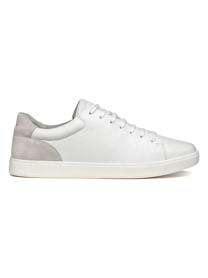 Geox Skórzane sneakersy "Avola" w kolorze biało-szarym rozmiar: 44