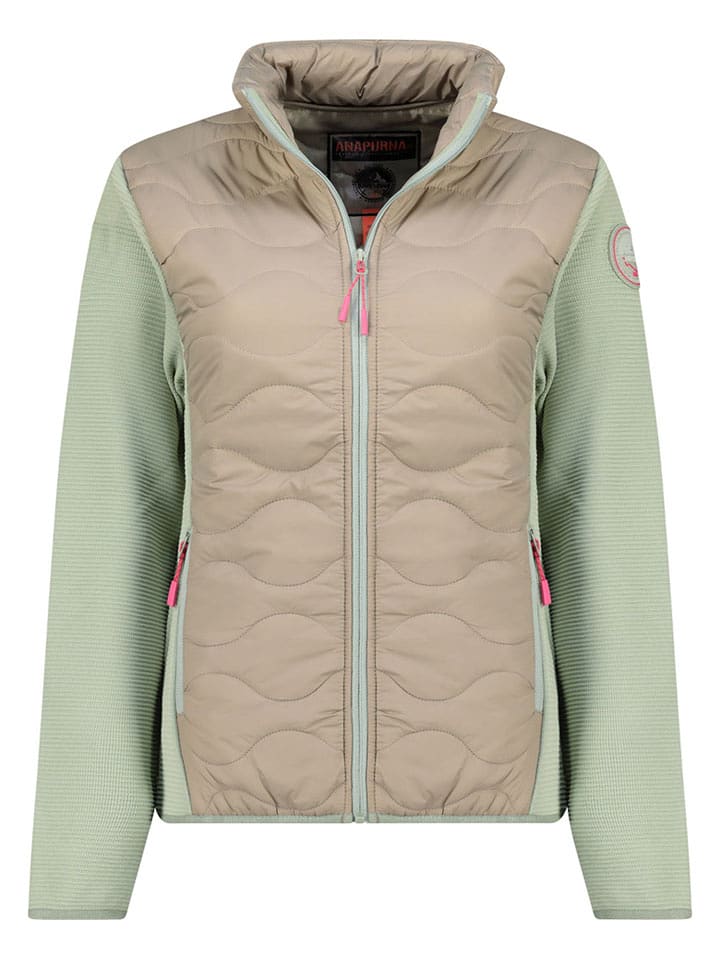 ANAPURNA Kurtka hybrydowa "Tahitiana" w kolorze jasnozielono-beżowym rozmiar: M