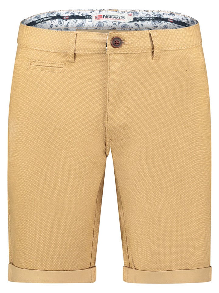 Geographical Norway Bermudy "Pacome" w kolorze beżowym rozmiar: S