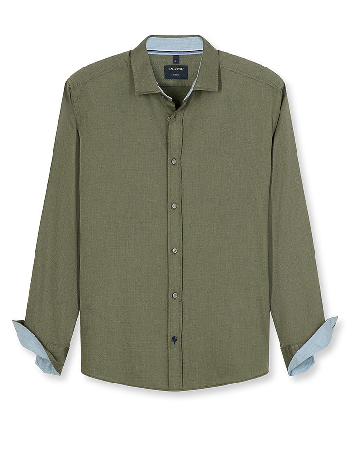 OLYMP Koszula "Casual" - Regular fit - w kolorze zielonym rozmiar: M