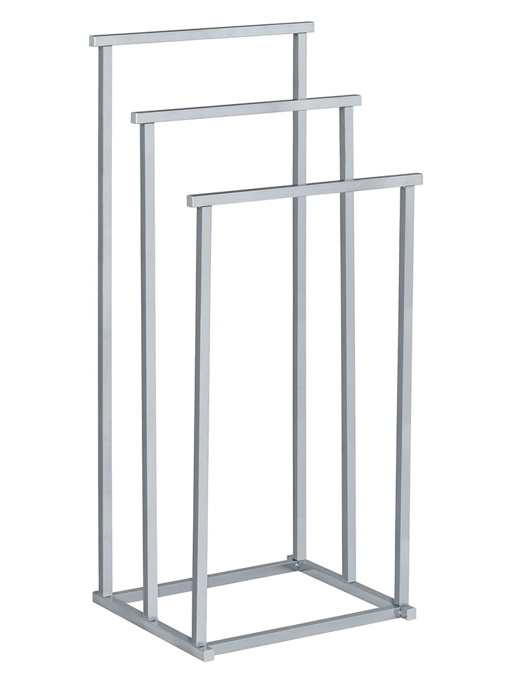 Wenko Stojak "Stanger" w kolorze srebrnym na ręczniki - 38 x 84,5 x 34,5 cm rozmiar: onesize