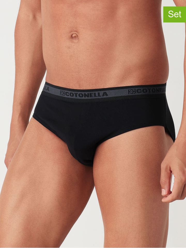 COTONELLA Slipy (2 pary) w kolorze czarnym rozmiar: M