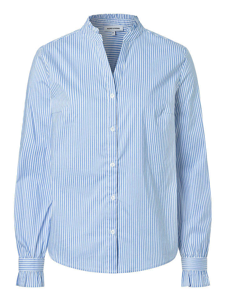 More & More Bluzka w kolorze błękitno-białym rozmiar: 46