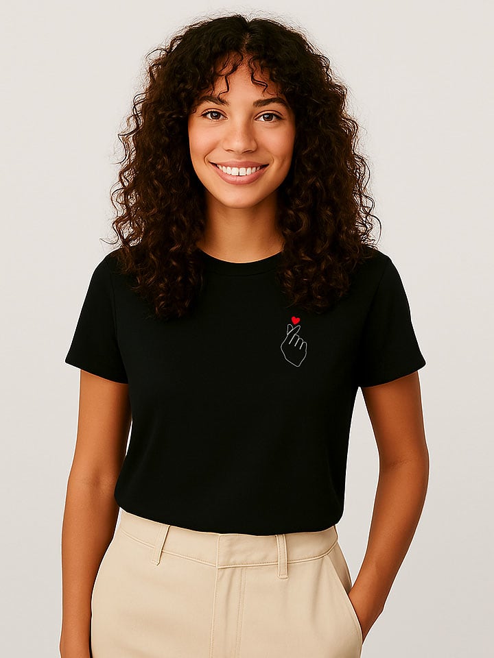 WOOOP Koszulka "K Love Cur" w kolorze czarnym rozmiar: M