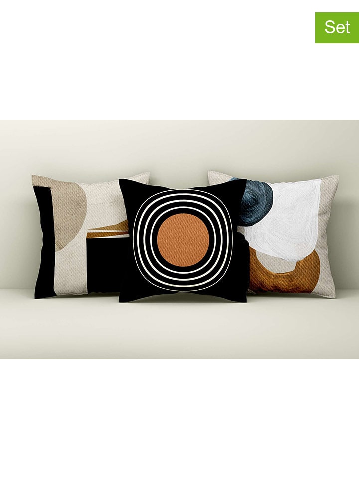 Coin de Pierre Poszewki (3 szt.) w kolorze brązowo-beżowo-białym na poduszki - 43 x 43 cm rozmiar: onesize