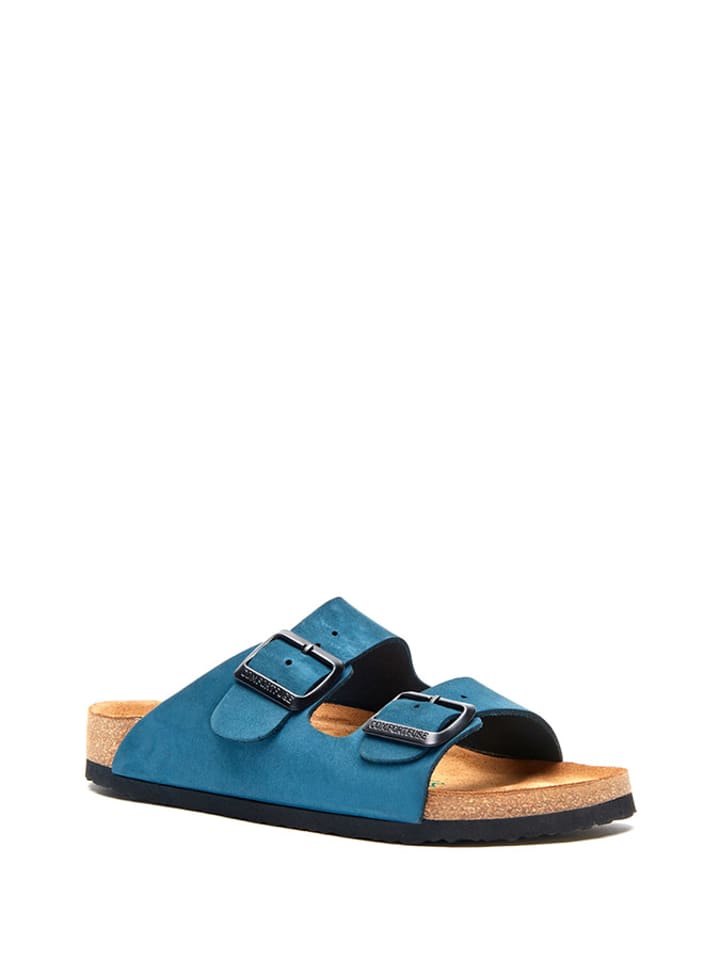 Comfortfusse Skórzane klapki w kolorze granatowym rozmiar: 40