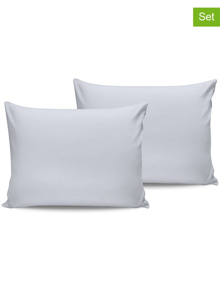 Elizabed Poszewki satynowe (2 szt.) w kolorze białym na poduszkę rozmiar: 60x60 cm
