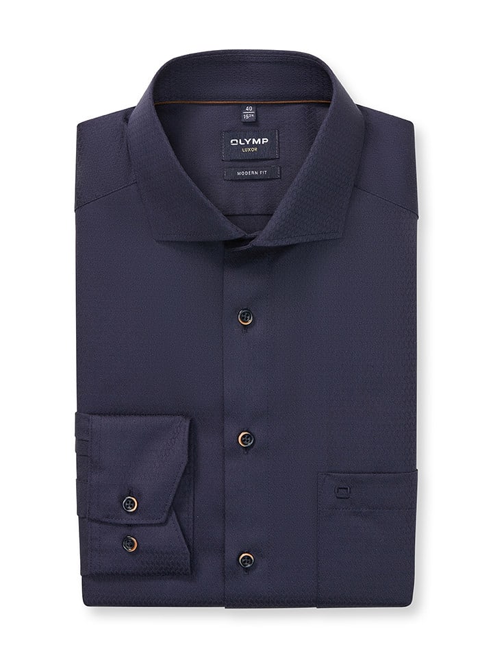 OLYMP Koszula "Luxor" - Modern fit - w kolorze granatowym rozmiar: 41
