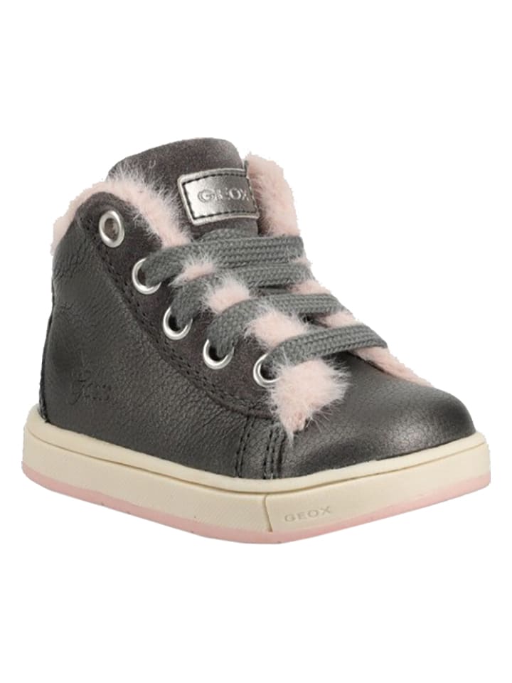 Geox Skórzane botki zimowe "Trottola" w kolorze brązowym rozmiar: 21