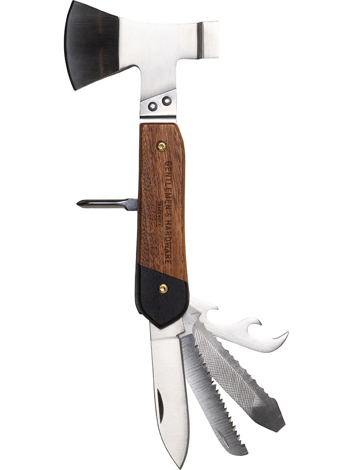 Gentlemen's Hardware Narzędzie wielofunkcyjne 10w1 w kolorze srebrno-jasnobrązowym - dł. 17,5 cm rozmiar: onesize
