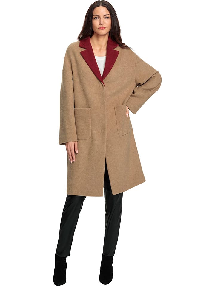 Heine Płaszcz zimowy w kolorze jasnobrązowym rozmiar: 42