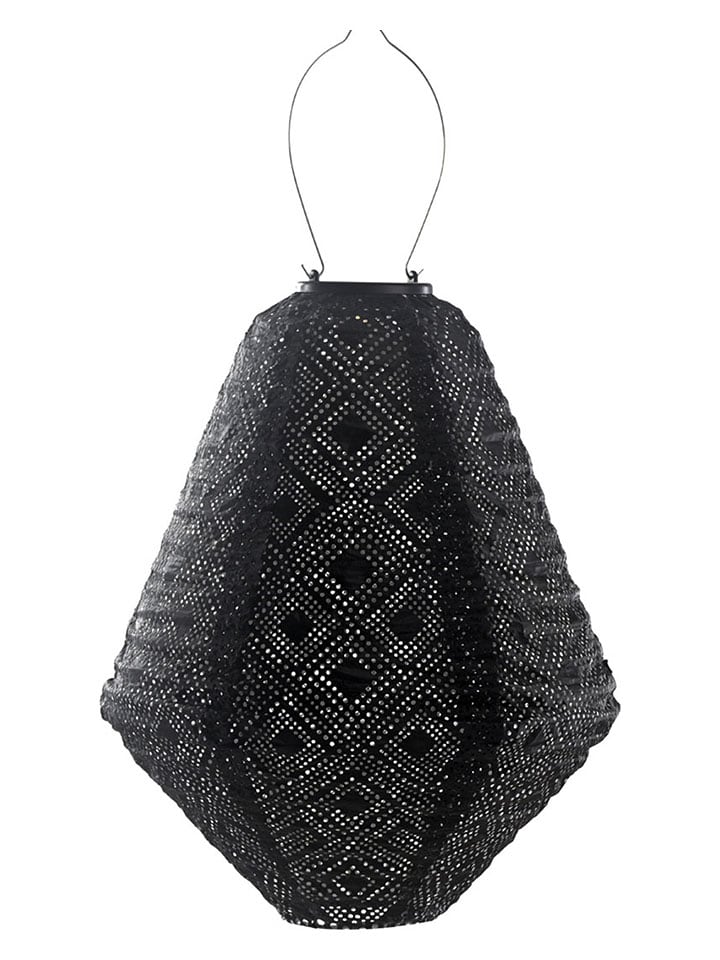 Lumiz Lampion solarny LED "Mosaic Can" w kolorze czarnym - wys. 37,5 x Ø 30 cm rozmiar: onesize