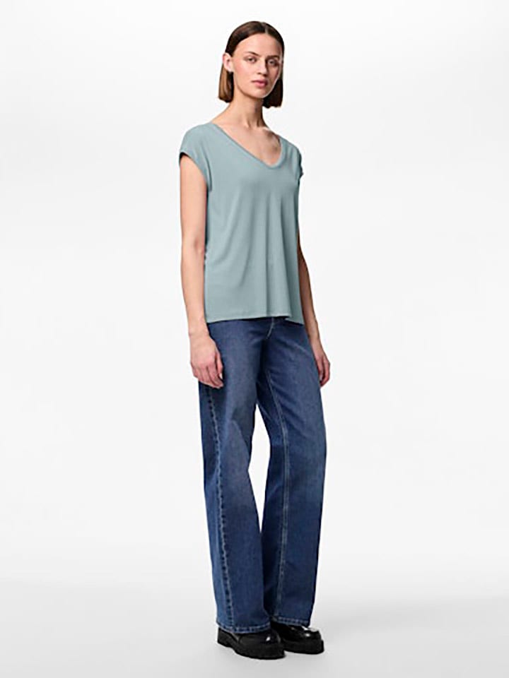 Pieces Koszulka "Kamala" w kolorze błękitnym rozmiar: XL