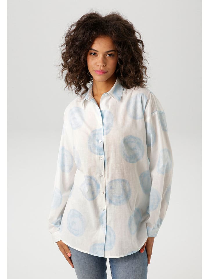 Aniston Koszula w kolorze biało-błękitnym rozmiar: 44