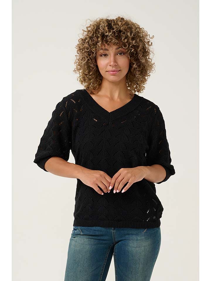 Cream Bluzka dzianinowa w kolorze czarnym rozmiar: XXL