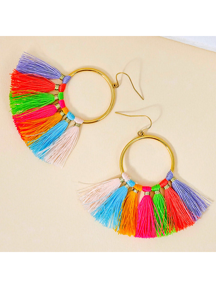 LA CHIQUITA Pozłacane kolczyki "Fuegosa Steel" rozmiar: onesize