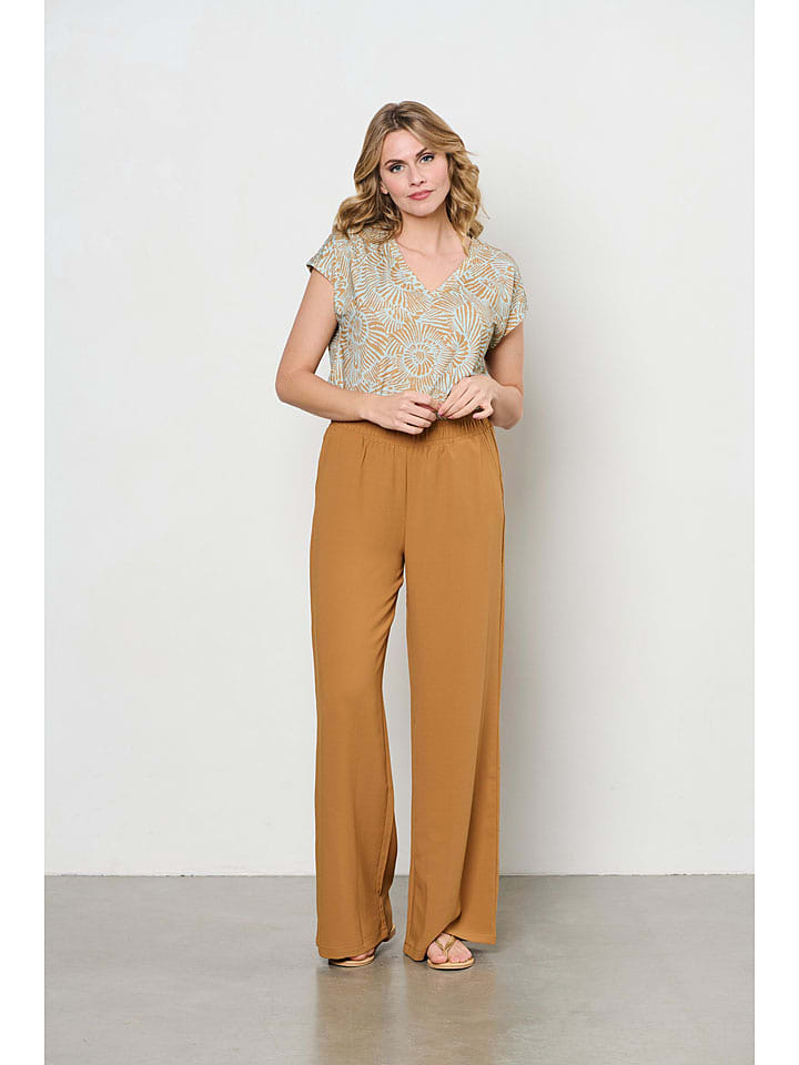 &Co Woman Bluzka "Lucia" w kolorze miętowo-jasnobrązowym rozmiar: M