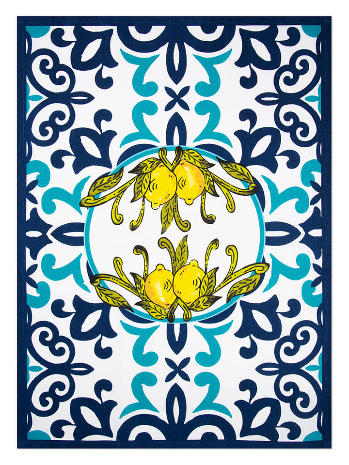 Trendy Kitchen by EXCÉLSA Ściereczka "Amalfi" w kolorze niebieskim do naczyń - 70 x 50 cm rozmiar: onesize