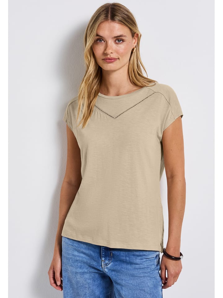 Street One Koszulka w kolorze beżowym rozmiar: 44
