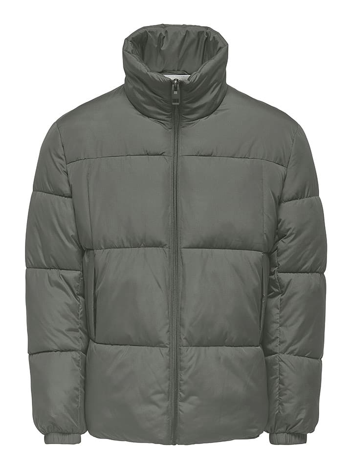 ONLY & SONS Kurtka zimowa "David" w kolorze ciemnozielonym rozmiar: M