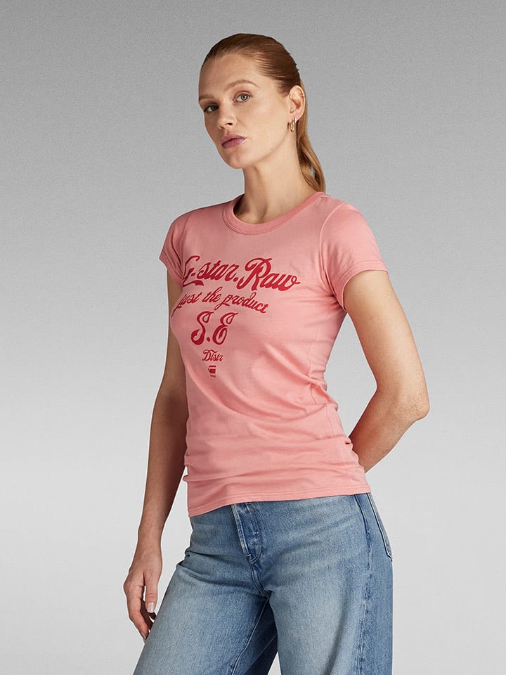 G-Star Koszulka w kolorze jasnoróżowym rozmiar: S