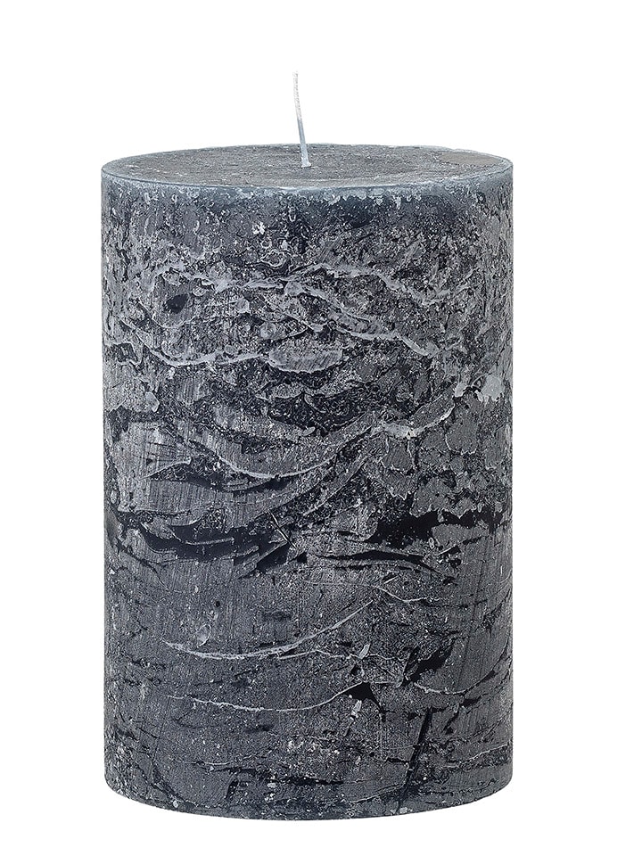 Bloomingville Świeca "Rustic" w kolorze szarym - wys. 15 cm rozmiar: onesize