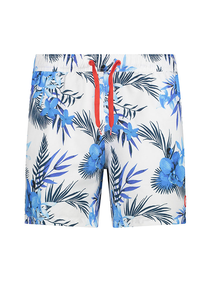 cmp Szorty kąpielowe w kolorze biało-błękitnym rozmiar: 50