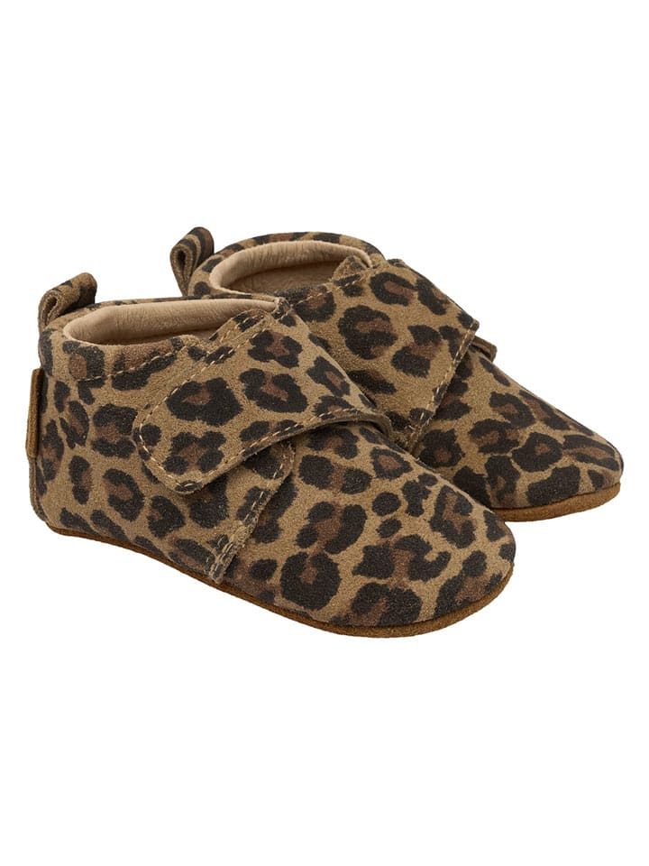 mikk-line Skórzane buty w kolorze jasnobrązowo-czarnym do raczkowania rozmiar: 16-19