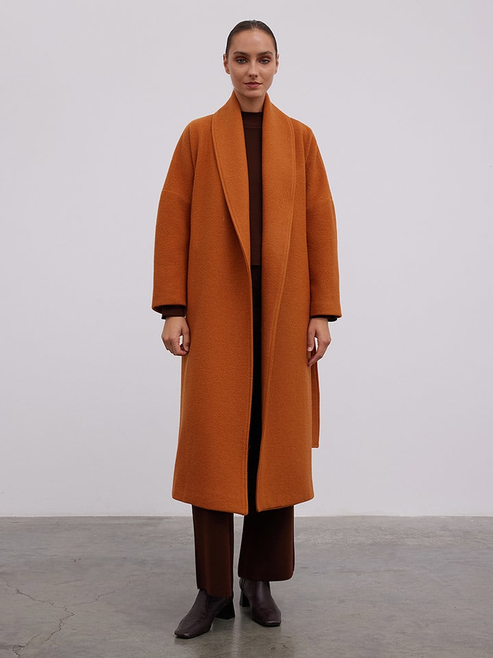 BGN Płaszcz przejściowy w kolorze jasnobrązowym rozmiar: 38