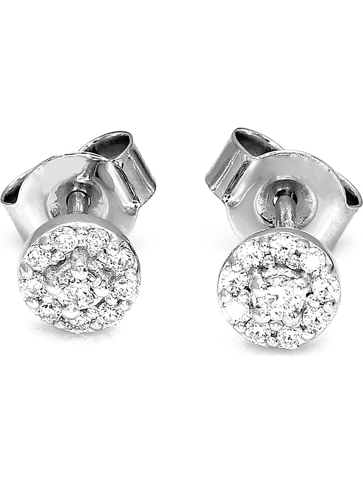 Vittoria Jewels Złote kolczyki-wkrętki z diamentami rozmiar: onesize