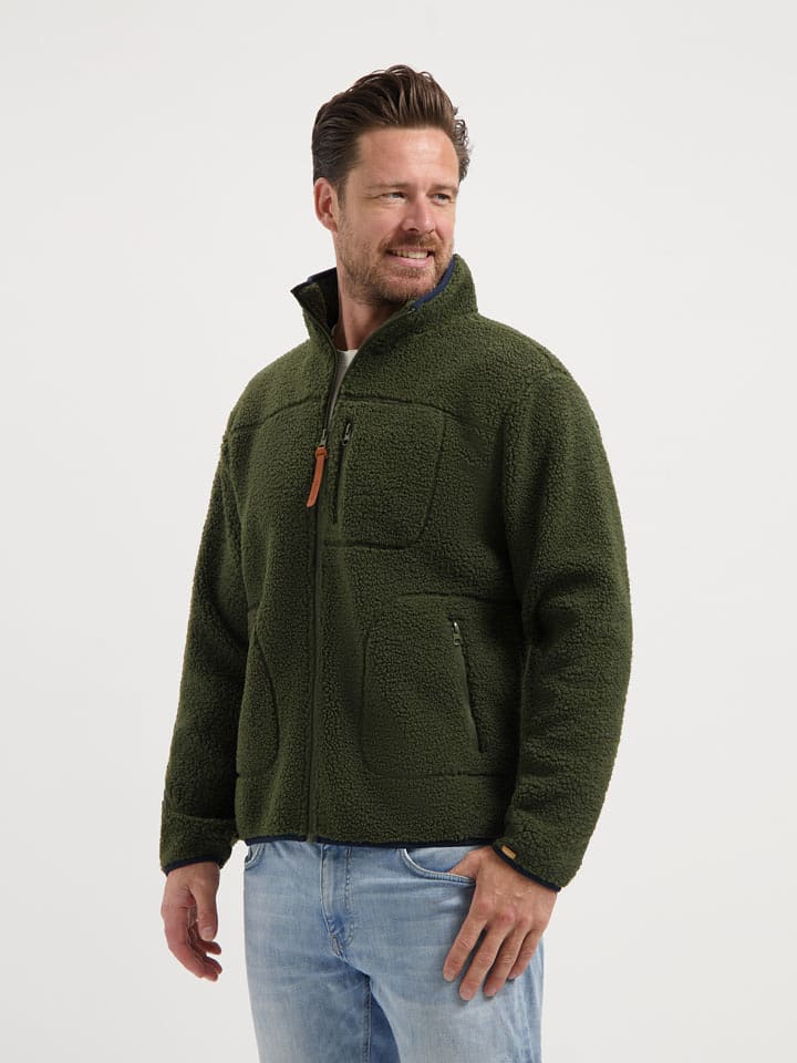 TRAVELIN' Kurtka polarowa w kolorze khaki rozmiar: 3XL