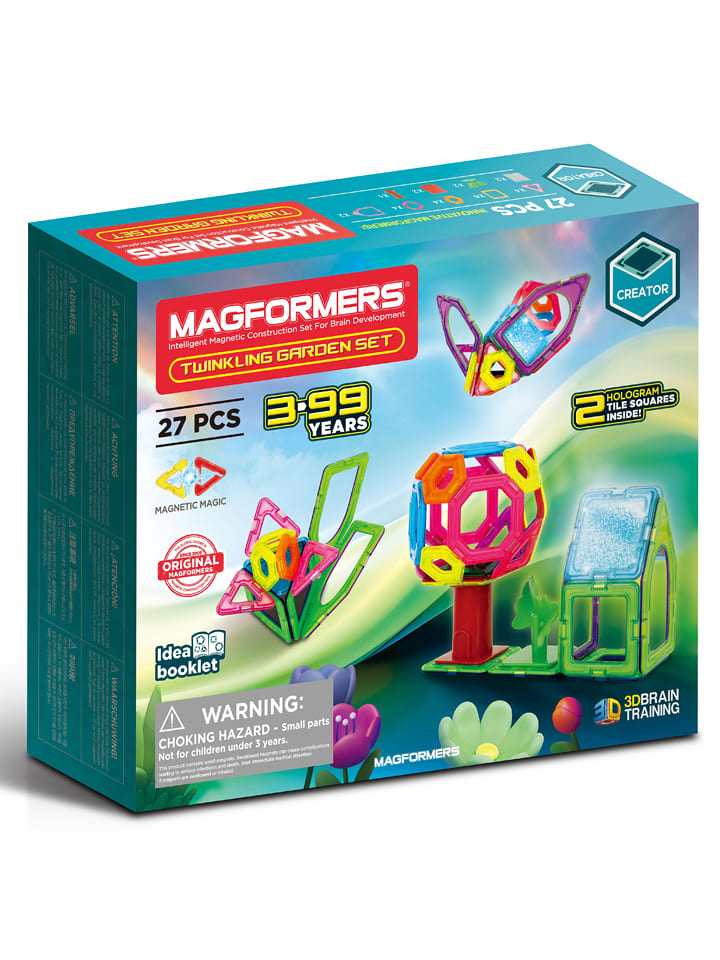 MAGFORMERS 27-częściowy zestaw magnetyczny "Twinkling Garden Set" - 3+ rozmiar: onesize