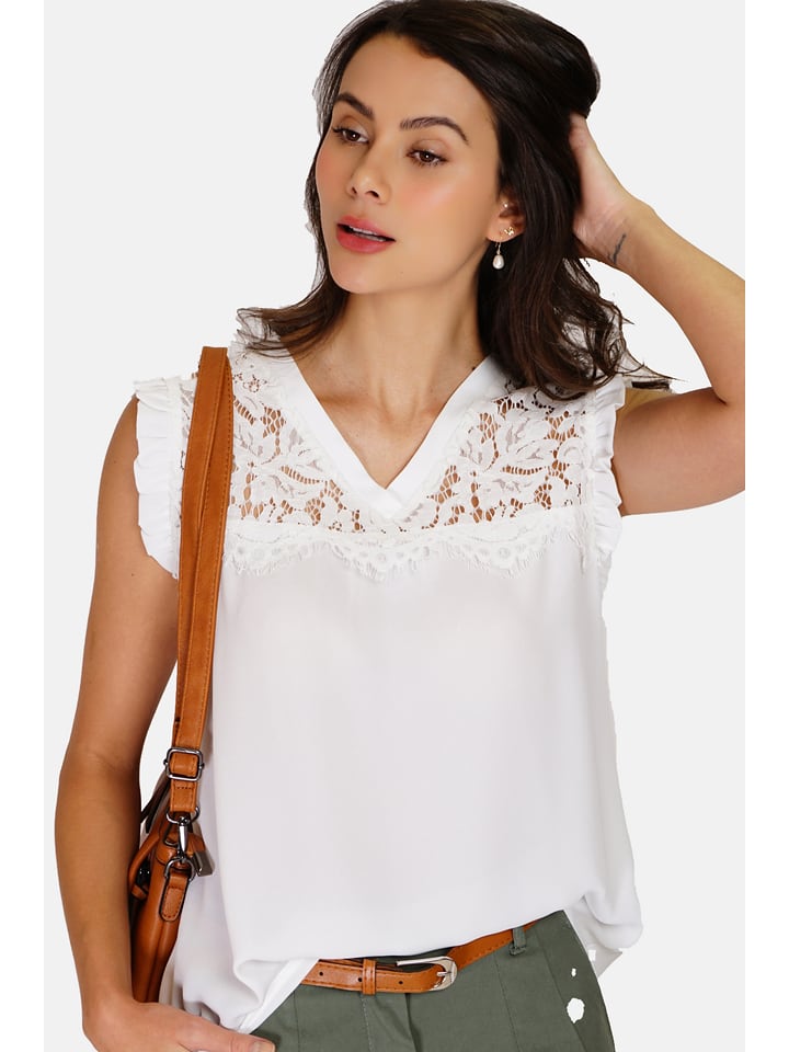 ASSUILI Bluzka w kolorze białym rozmiar: 38