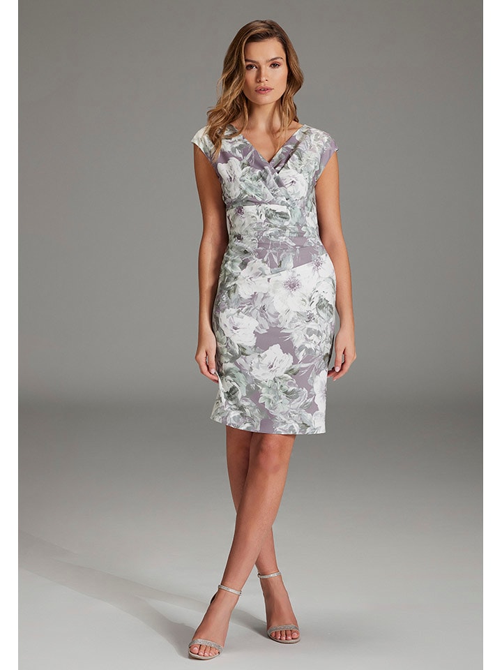 SWING Sukienka w kolorze lawendowo-białym rozmiar: 44