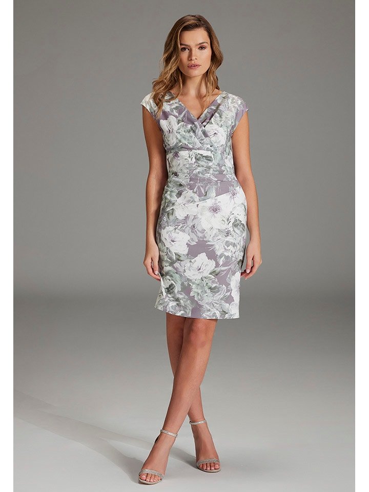 SWING Sukienka w kolorze lawendowo-białym rozmiar: 44