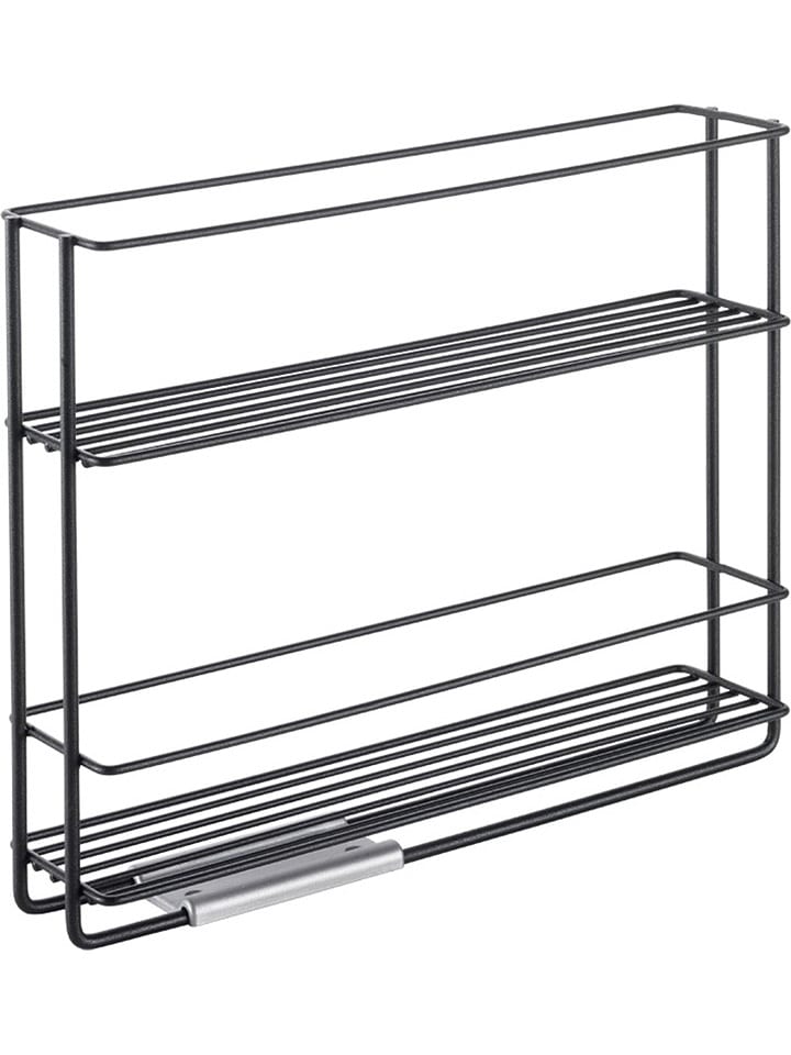 metaltex Regał "In & Out" w kolorze czarnym na przyprawy - 6 x 22 x 28 cm rozmiar: onesize