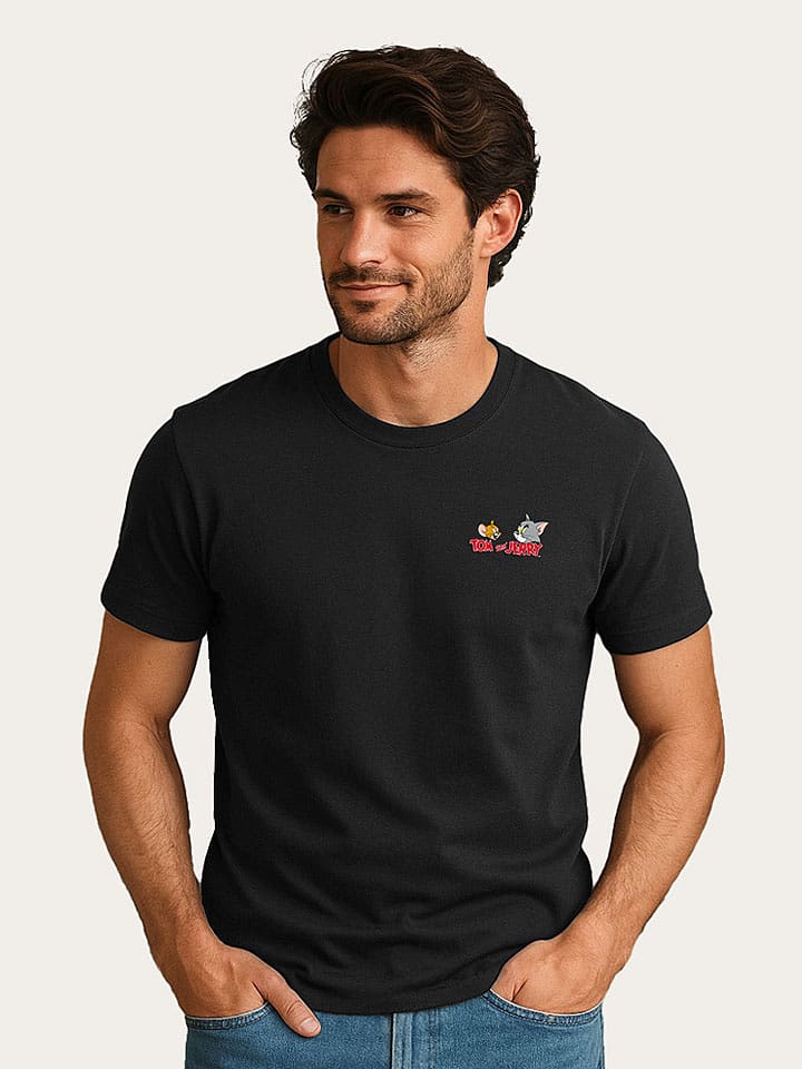 WOOOP Koszulka "Tom and Jerry Classic Faces" w kolorze czarnym rozmiar: XL