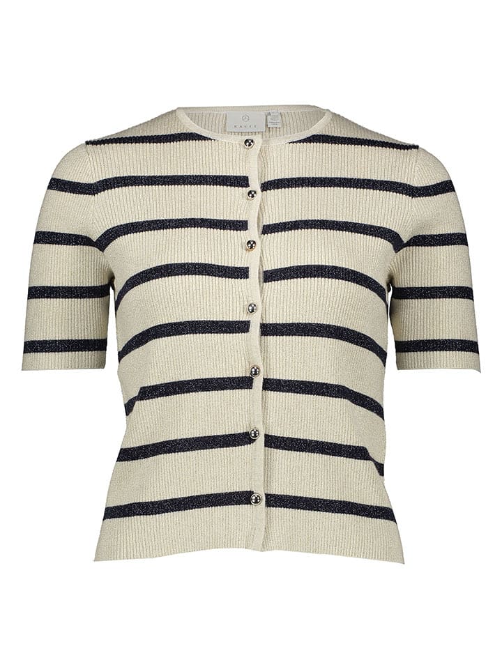 Kaffe Kardigan w kolorze kremowo-czarnym rozmiar: XL