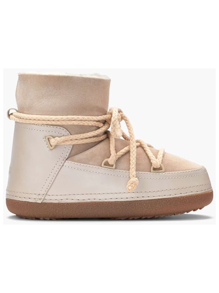 INUIKII Skórzane botki "Classic" w kolorze beżowym rozmiar: 37