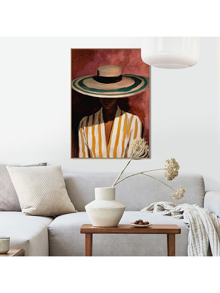 Orangewallz Druk artystyczny "Evening Hat" w ramce rozmiar: 50x70 cm