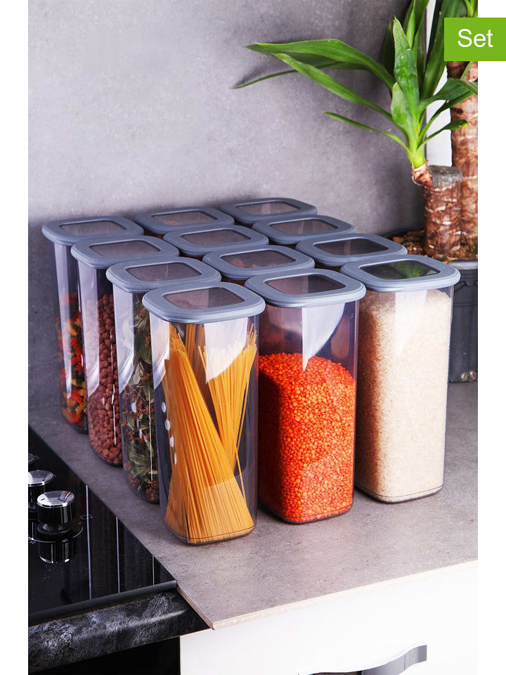 Violeta Home Pojemniki (12 szt.) w kolorze niebieskim - 1,75 l rozmiar: onesize