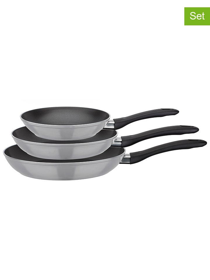 GSW Patelnie (3 szt.) "Nova" w kolorze szarym rozmiar: onesize