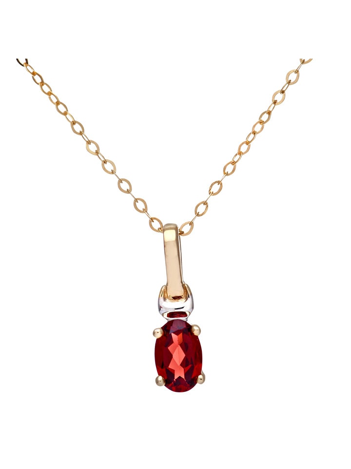 Revoni Złoty naszyjnik z diamentową zawieszką - 46 cm rozmiar: onesize