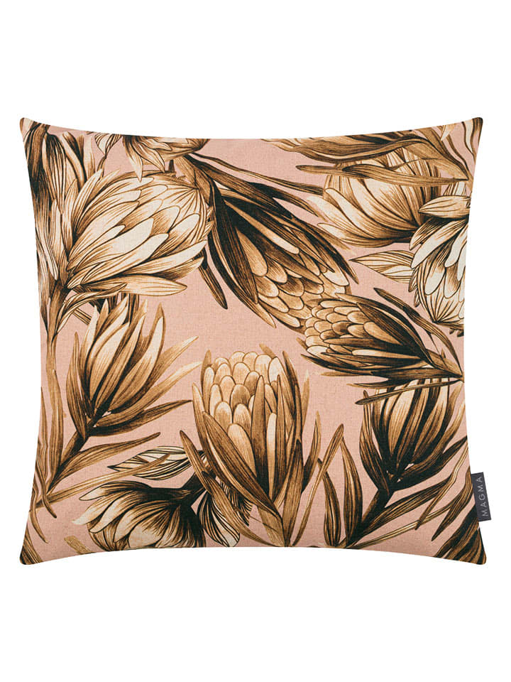 Magma Heimtex Poszewka w kolorze jasnoróżowo-jasnobrązowym na poduszkę - 50 x 50 cm rozmiar: onesize