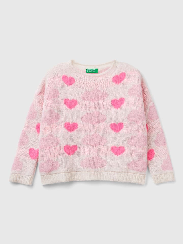 Benetton Sweter w kolorze jasnoróżowym rozmiar: 90