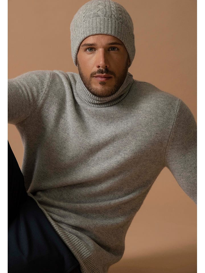 Perfect Cashmere Kaszmirowy golf "Marius" w kolorze jasnoszarym rozmiar: XL