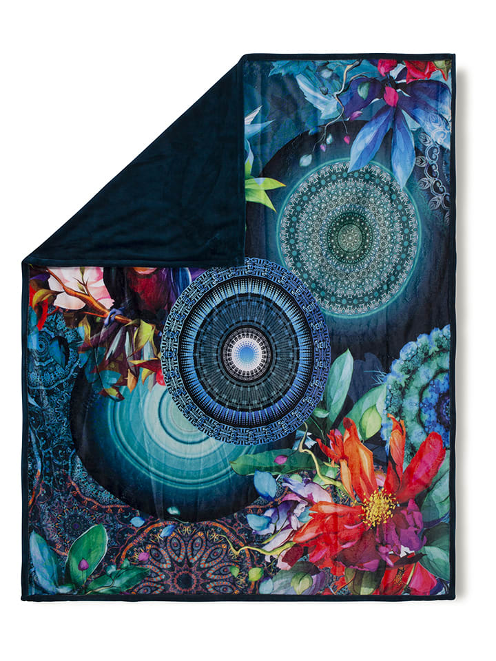 Hip Pled "Cailani" w kolorze granatowym ze wzorem rozmiar: 130x160 cm